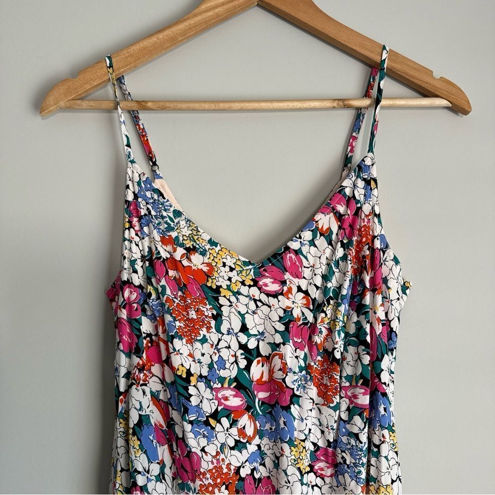 Anthropologie 52 of 52 Conversations Multi-Print Bias Cut Dress M Floral, Cats - Picture 4 of 13
